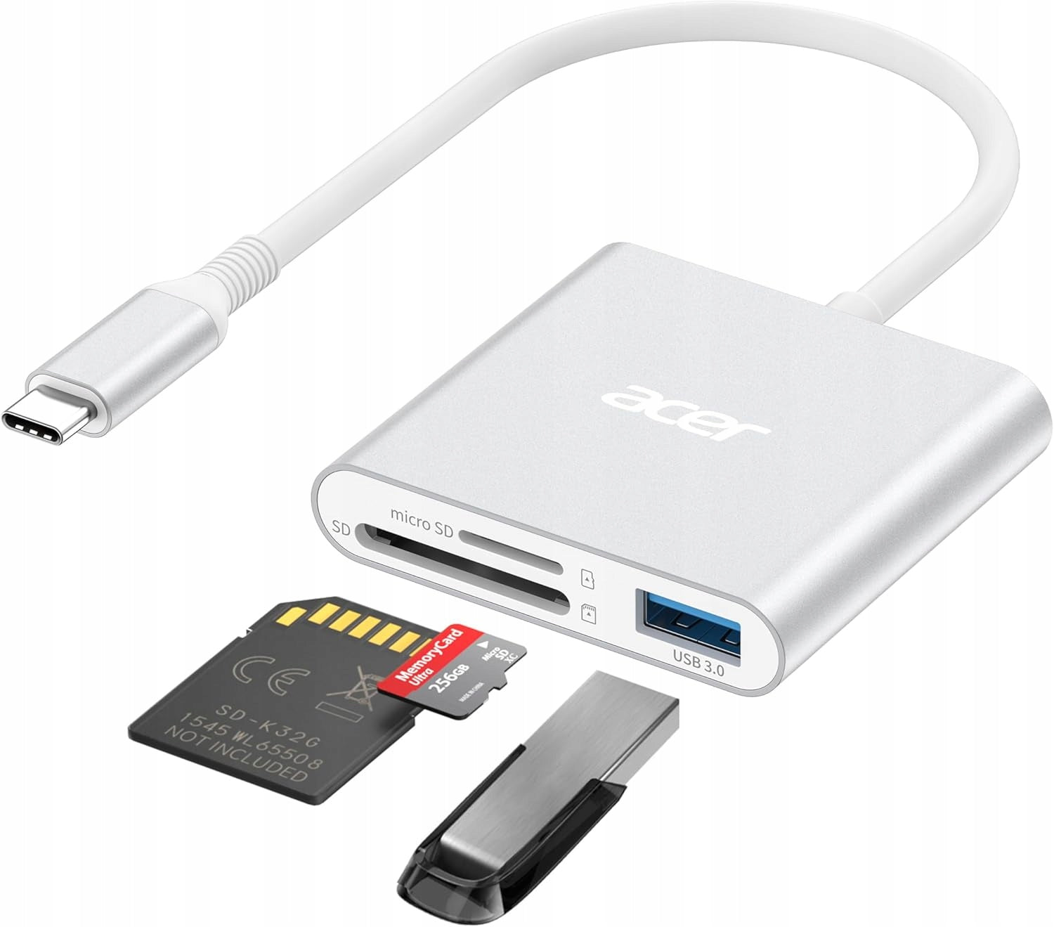 Acer ODK4H0 SD Card Reader USB-C 3in1 USB 3.0 Aluminum Manufacturer code OE2197