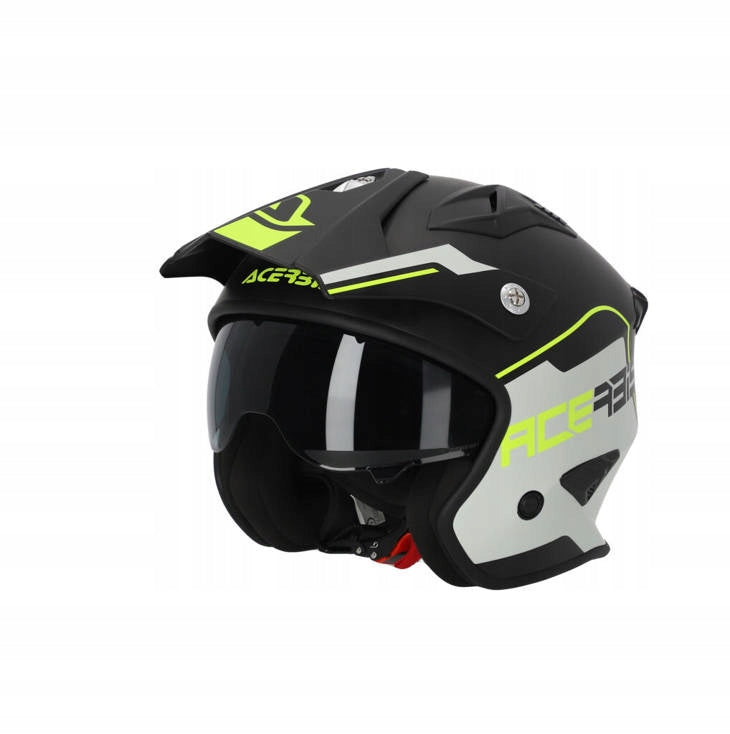 Acerbis Open Jet Helmet with Aria Blend Black White Yellow XXL