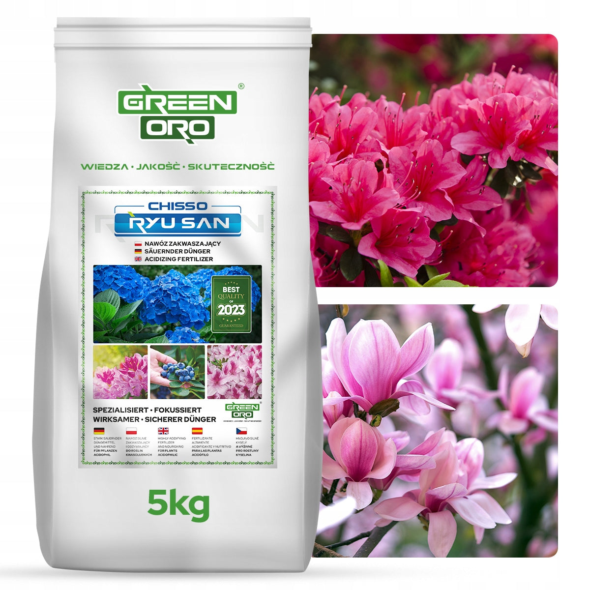 Acidifying Fertilizer for Blueberries Hydrangea Rhododendrons Summer Autumn 5kg Packaging status original