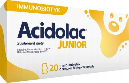 Acidolac Junior white chocolate flavoured bears 20 tablets