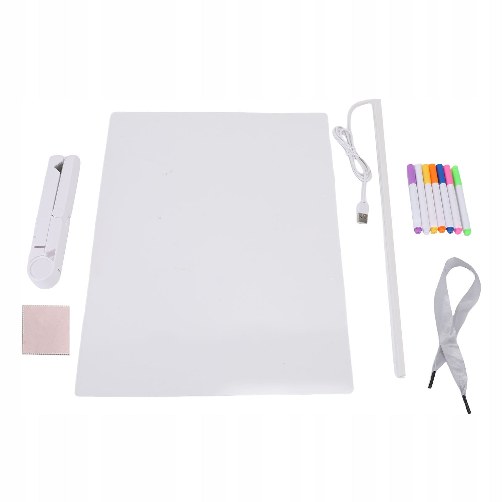 Acrylic Erasing Board with Lightweight USB Light Up Board with Stand 7 Colors 4X