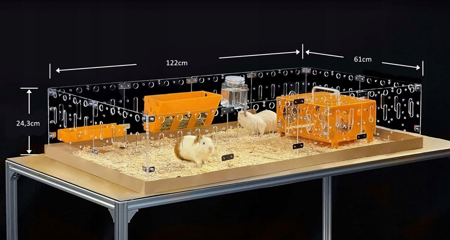 Acrylic cage 122x61cm for guinea pigs, rabbits and small animals Brand no brand