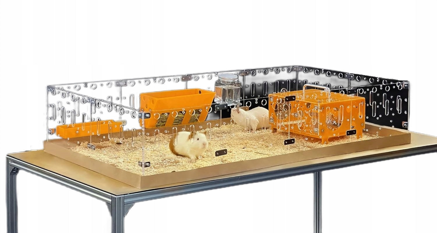 Acrylic cage 122x61cm for guinea pigs, rabbits and small animals