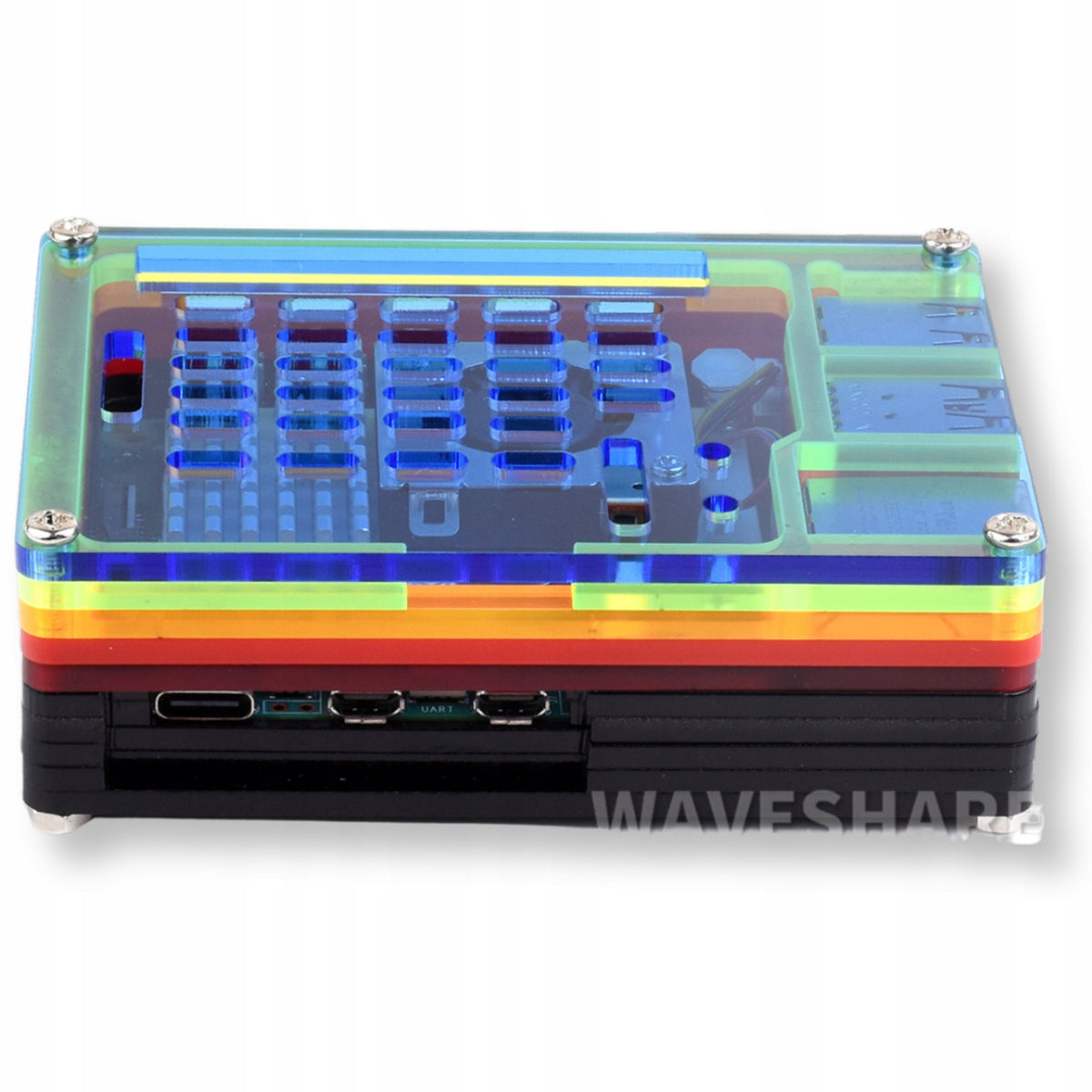 Acrylic translucent case for Raspberry Pi 5 color from Waveshare Manufacturer WaveShare