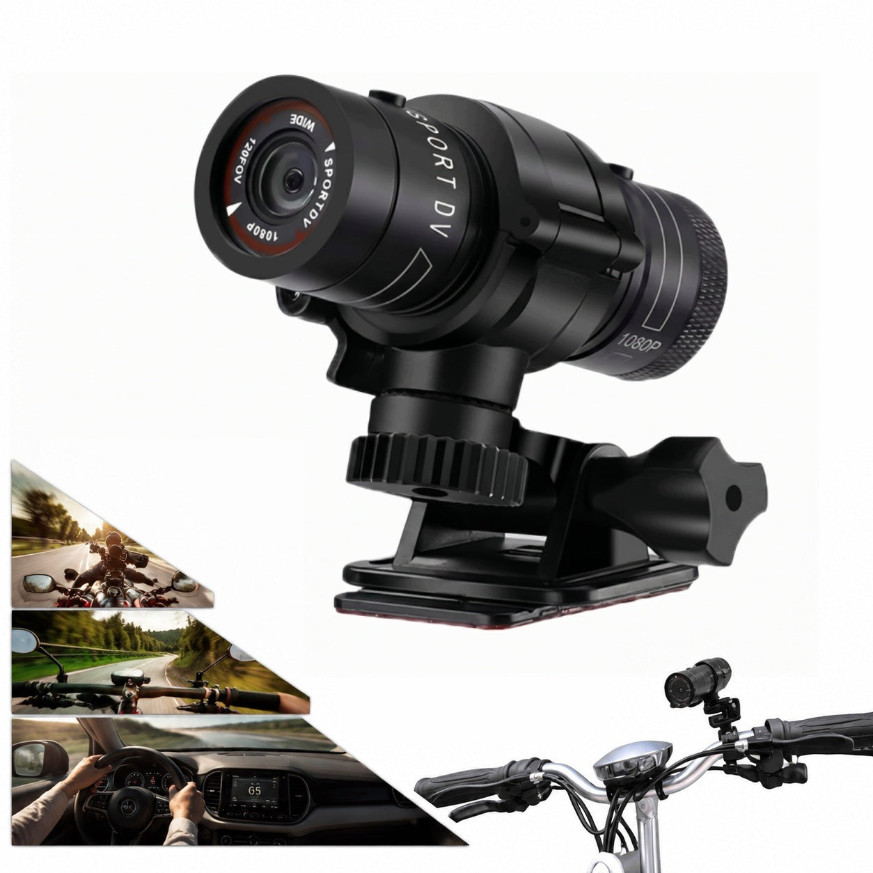 Action Camera 1080p HD Waterproof 120° Wide Angle 2.5h