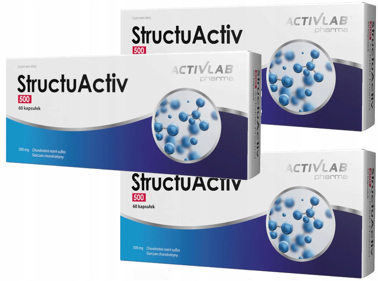 ActivLab StructuActiv 500 mg for joints and bone 60 capsules x 3 packs