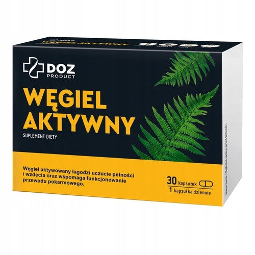 Activated carbon, capsules, DOZ Product, 30 pcs.