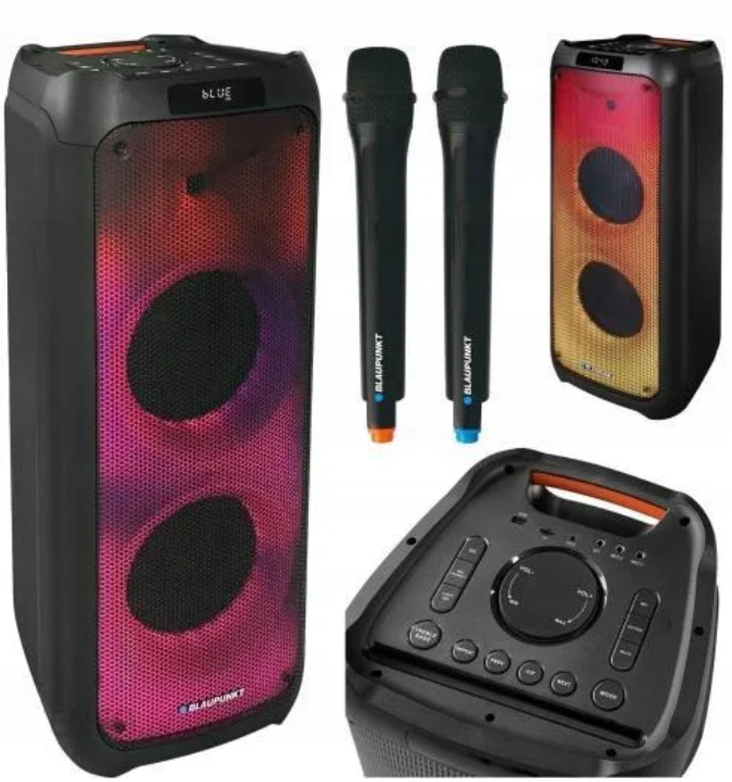 Active Column Blaupunkt PB10DB Bluetooth Karaoke FM Remote + 2x Microphone