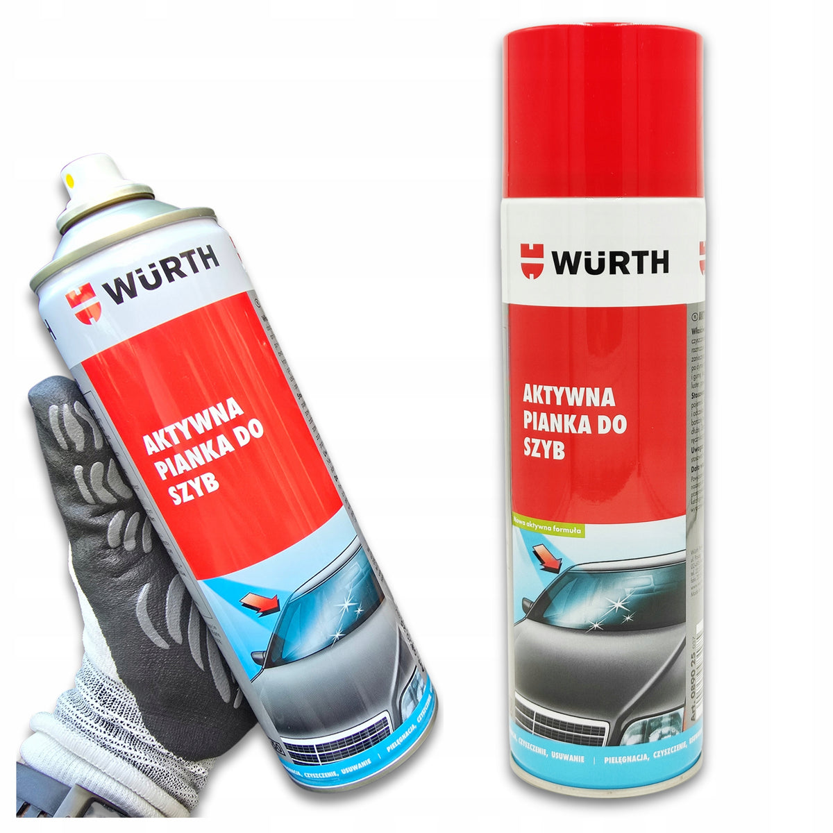 Active Foam for Washing Glass Mirrors WURTH Preparation for Glass Surfaces