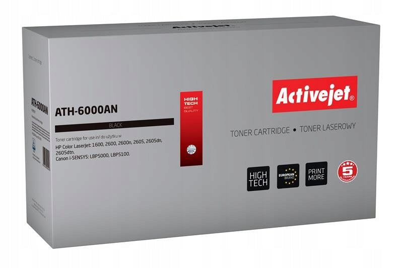 Activejet ATH-6000AN Toner cartridge (replacement HP 124A Q6000A, Canon CRG-707B; Premi