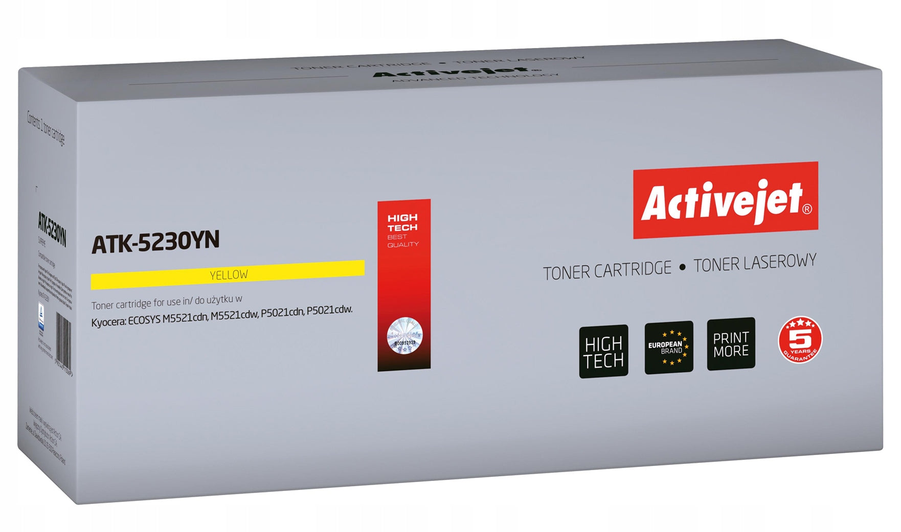 Activejet ATK-5230YN Toner cartridge (replacement Kyocera TK-5230Y; Supreme; 2200 pages