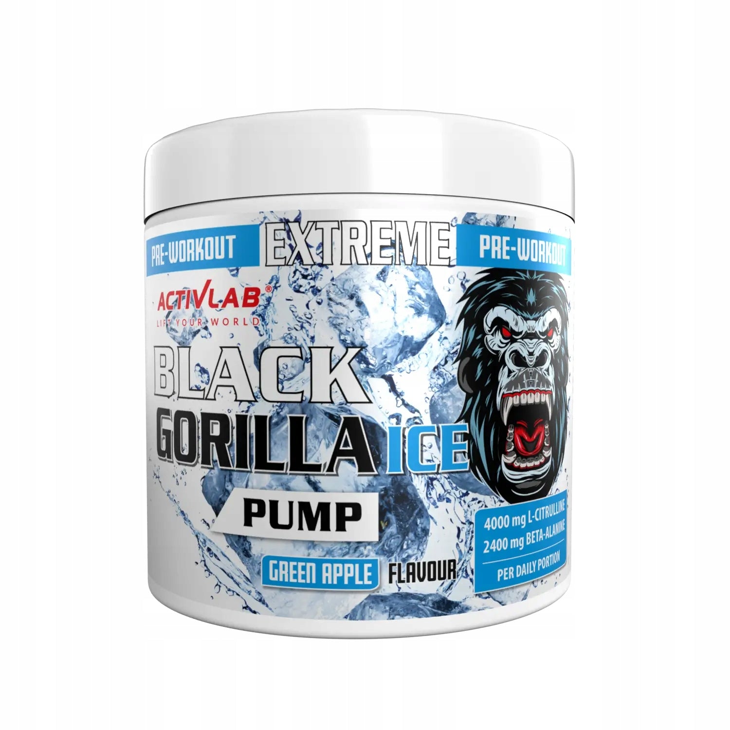Activlab Black Gorilla Ice Pump citrulline 300g taste green apple
