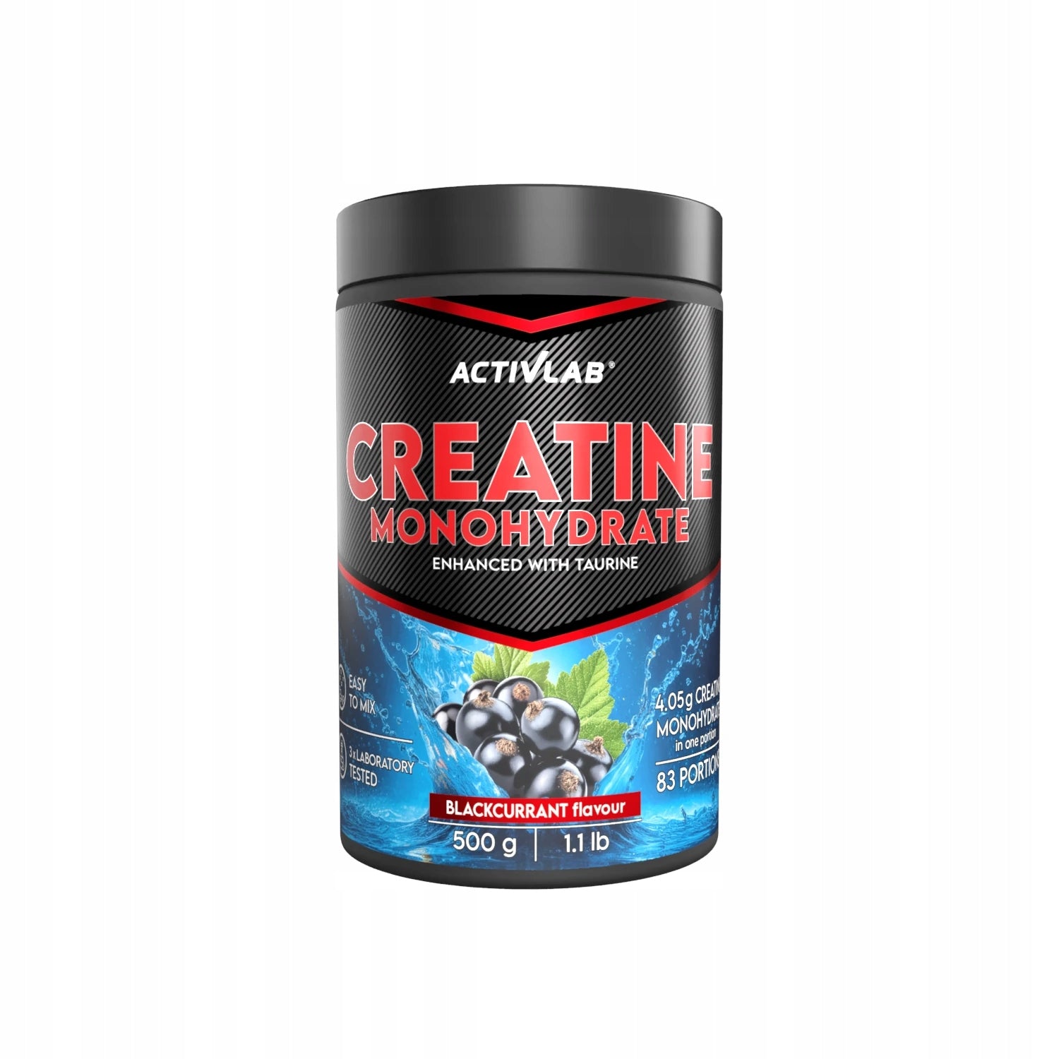 Activlab Creatine Monohydrate 500g blackcurrant flavour