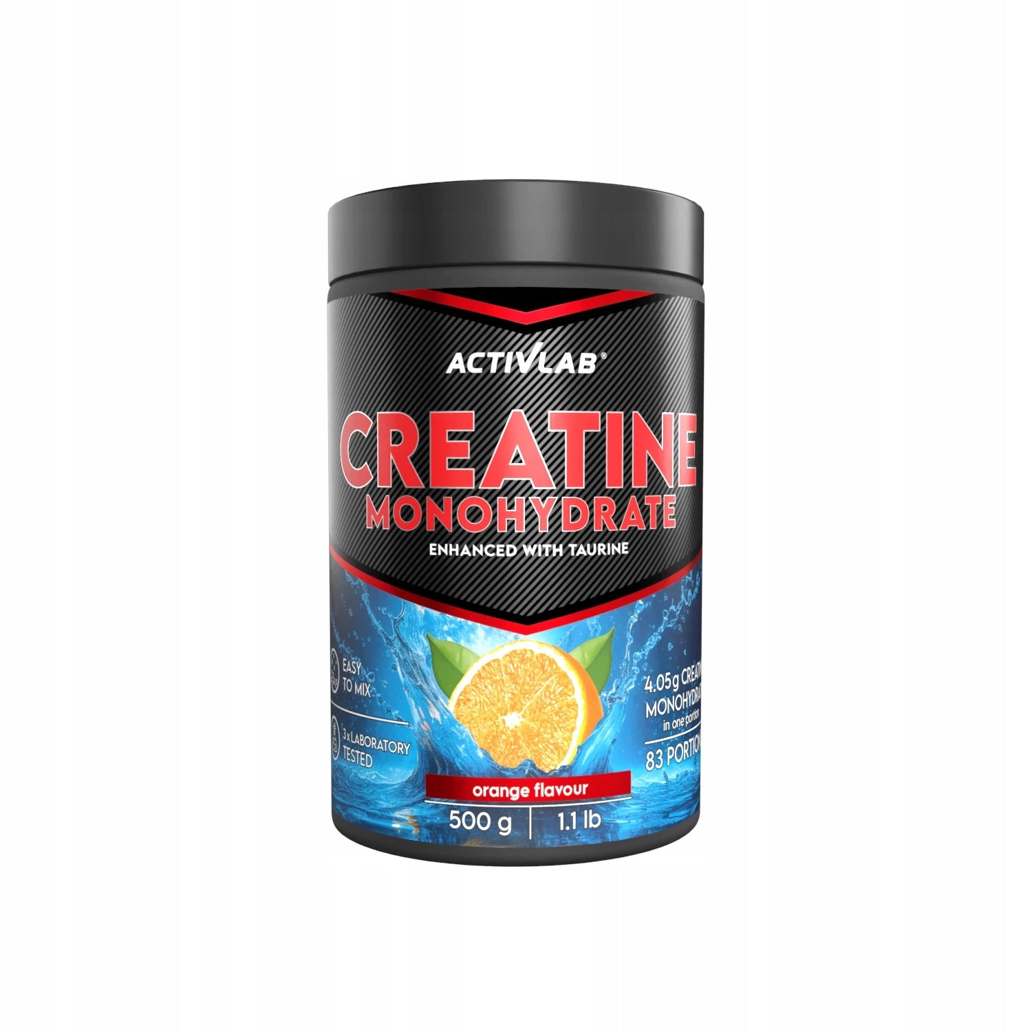 Activlab Creatine Monohydrate 500g orange flavour