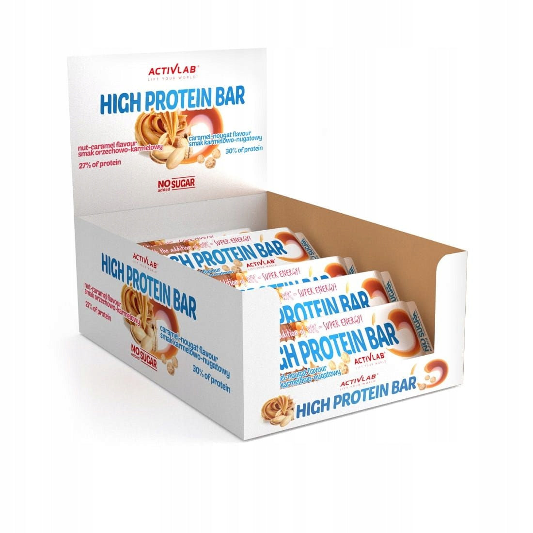 Activlab High Protein BAR 46 g Caramel Nougat Expiration date at least six months from the date of purchase