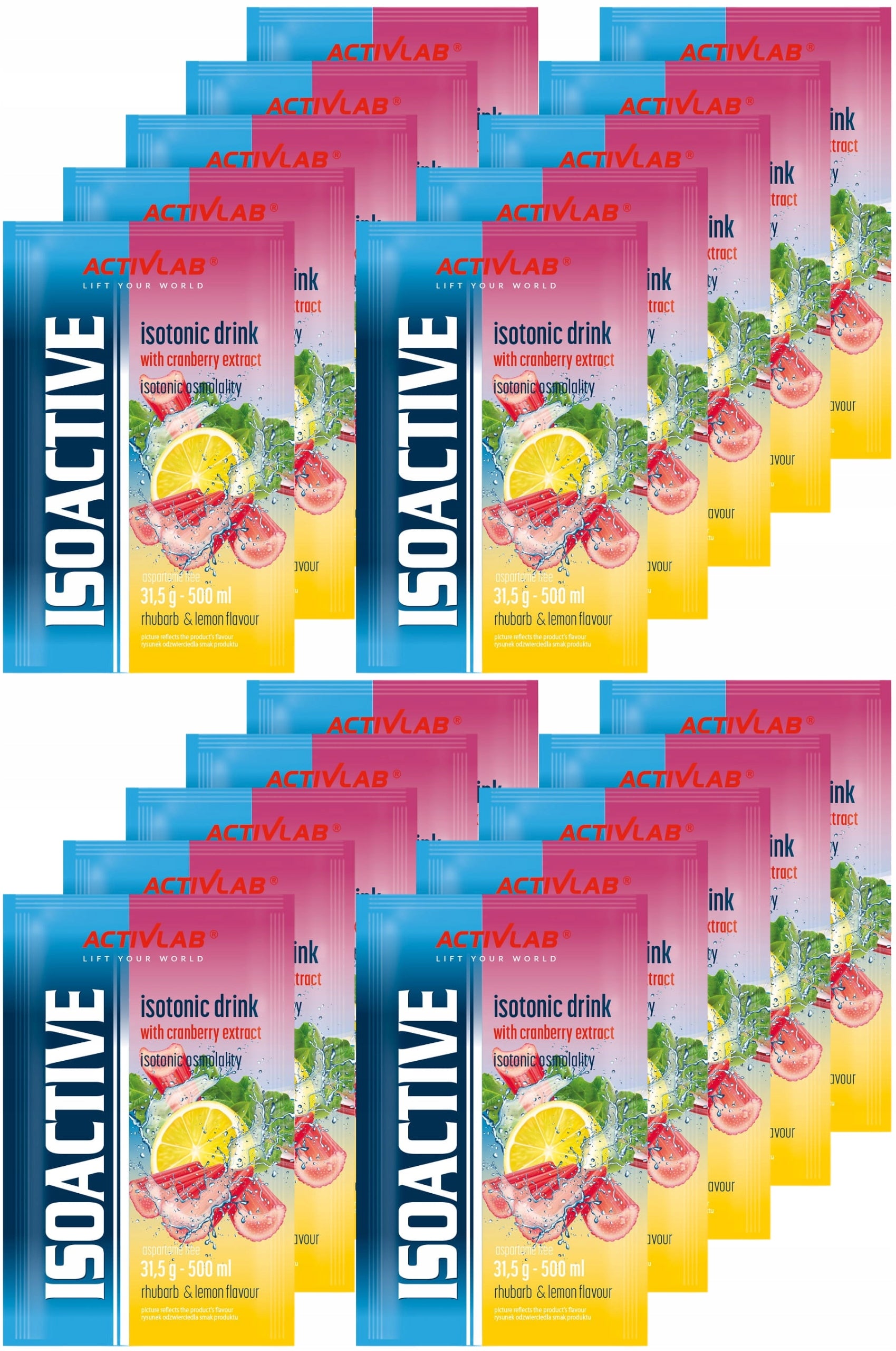 Activlab ISOACTIV Isotonic 31,5gx20 Rhubarb Lemon
