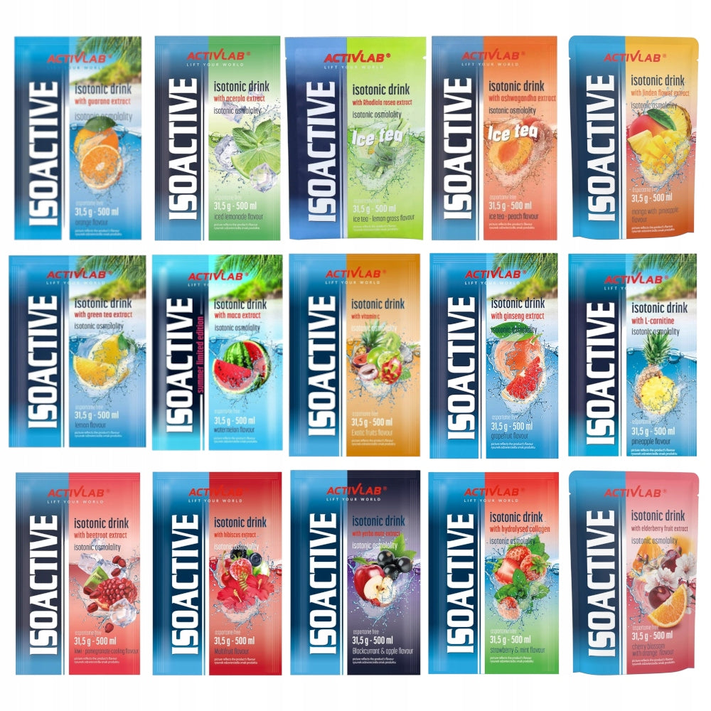 Activlab Isoactive Isotonic MIX OF BEST FLAVORS Electrolytes Vitamins