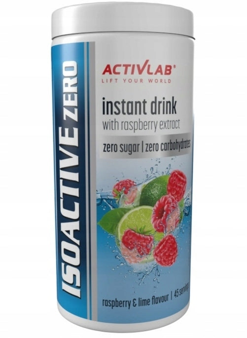 Activlab Isoactive Zero Sport drink vitamins and minerals 225g Raspberry Lime