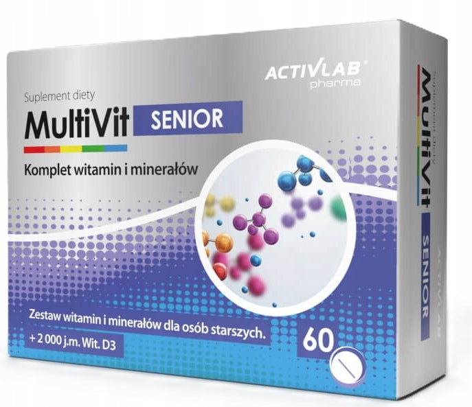 Activlab Multivit Senior vitamins and minerals for seniors vitamin d3 60t