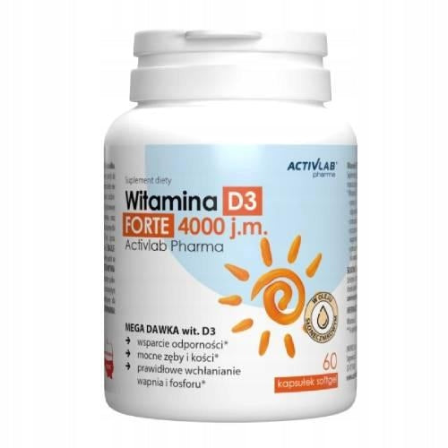 Activlab Pharma Vitamin D3 Forte 4000, immunity, 60 caps. softgel