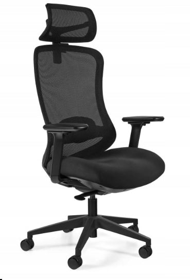 Adapta ergonomic swivel chair with headrest