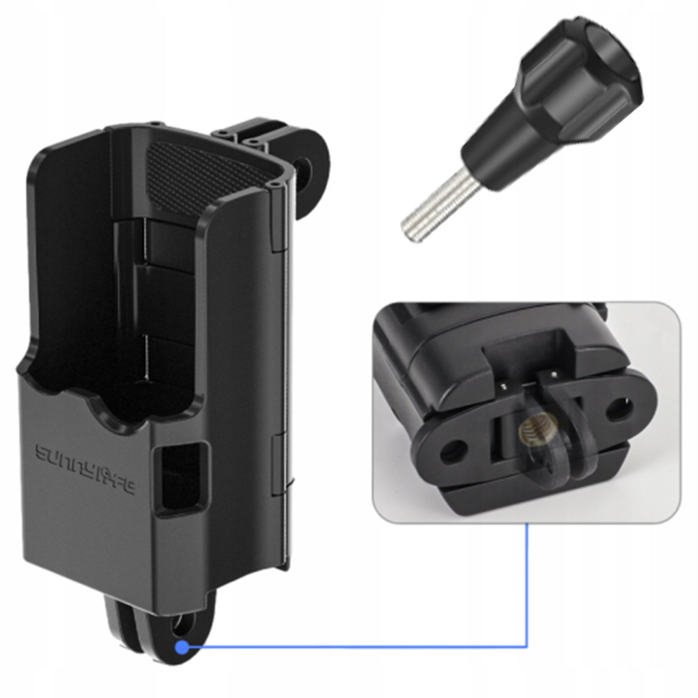 Adapter Holder 1/4 inch 2in1 Foldable for DJI Osmo Pocket 3 / Pocket 4 Camera