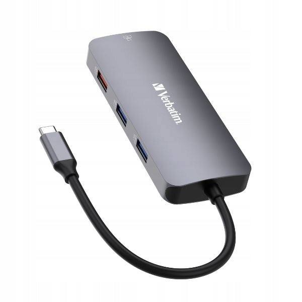 Adapter Verbatim Hub USB-C HDMI 3xUSB-A SD aluminium Packaging status original