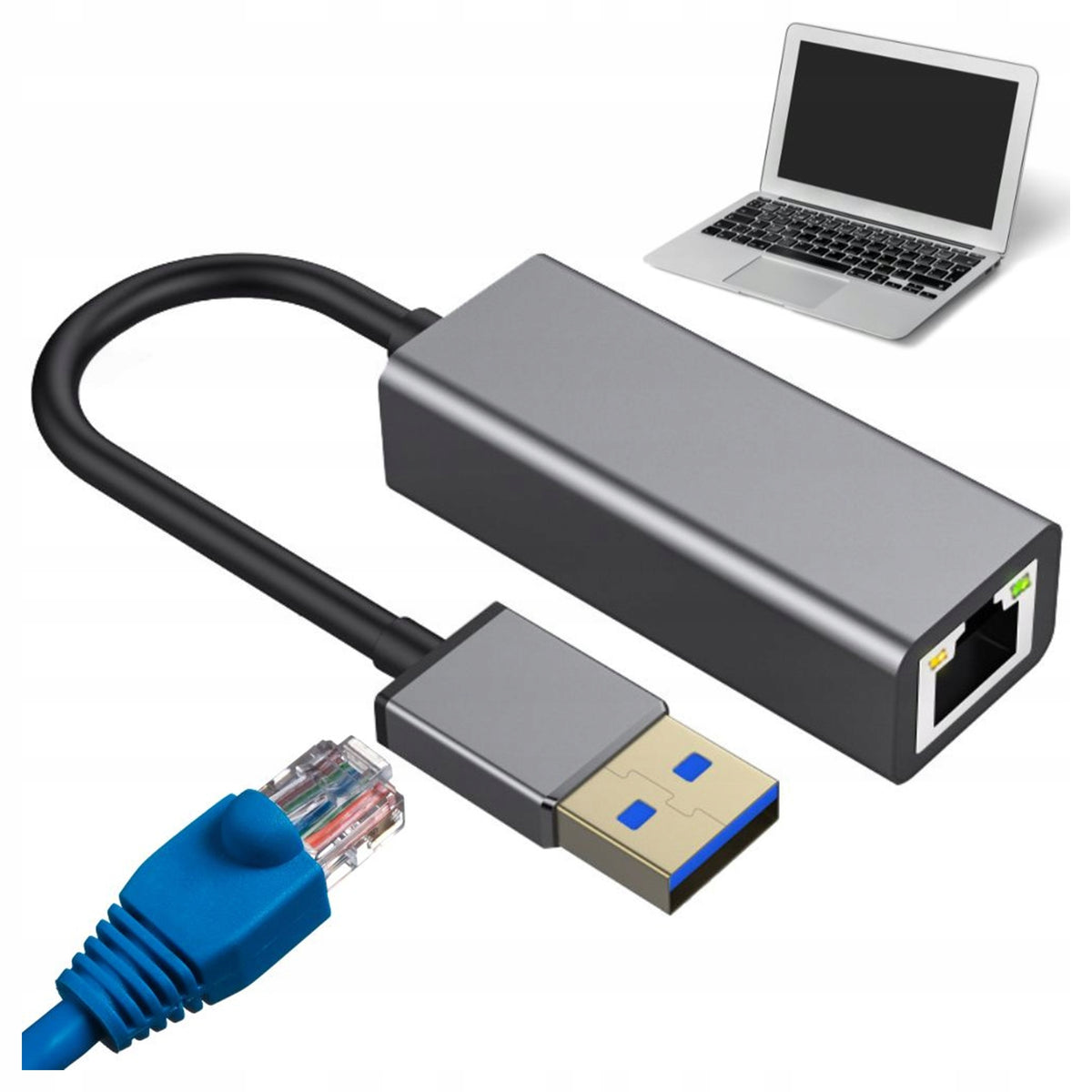 Adapter adapter USB A to Ethernet LAN RJ45 100 Mb network card Manufacturer code 0000073105