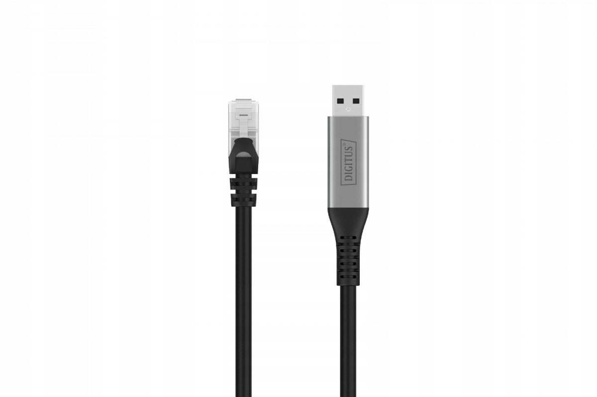 Adapter cable USB-A - RJ45 Cat. 6A S/FTP, 1 Gbit/s, USB 3.2 Gen1, LSZH, 3m Manufacturer code AK-300600-030-S