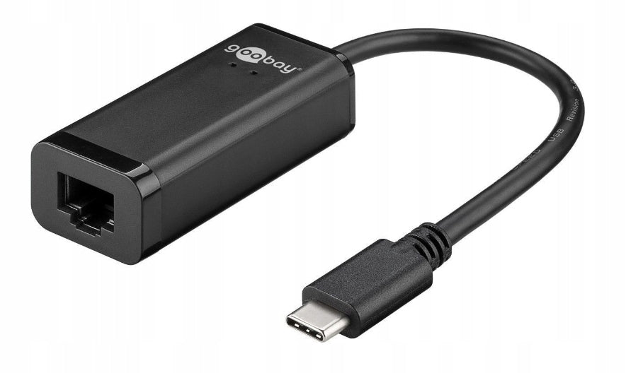 USB-Netzwerkadapter „GOOBAY 39038“ USB 3.0 Typ A - Ethernet RJ45, schwarz 