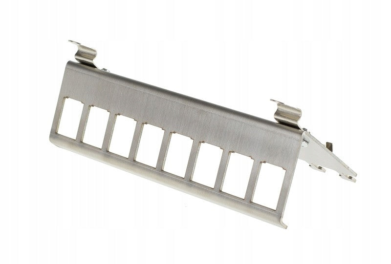 Adapter holder for 8x keystone for DIN rail cable holder