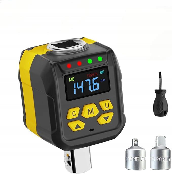 Adapter klucz dynamometryczny elektroniczny 6-200Nm 1/2" + 1/4"3/8" Waxtron