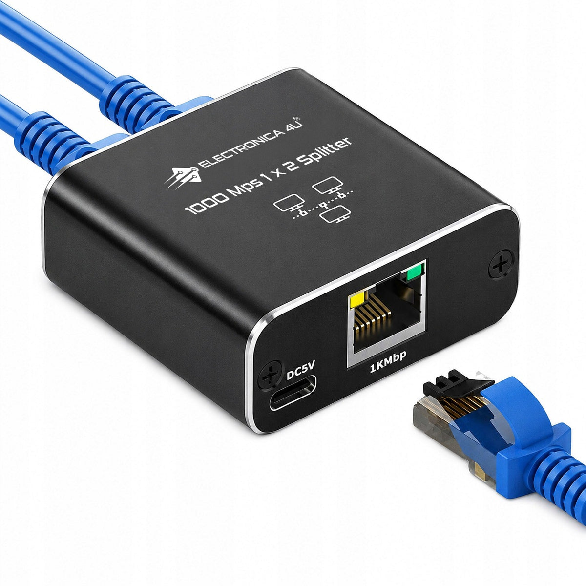 Adapter splitter mini Switch splitter LAN Ethernet RJ45 2xRJ45 1000M 1GB Packaging status original