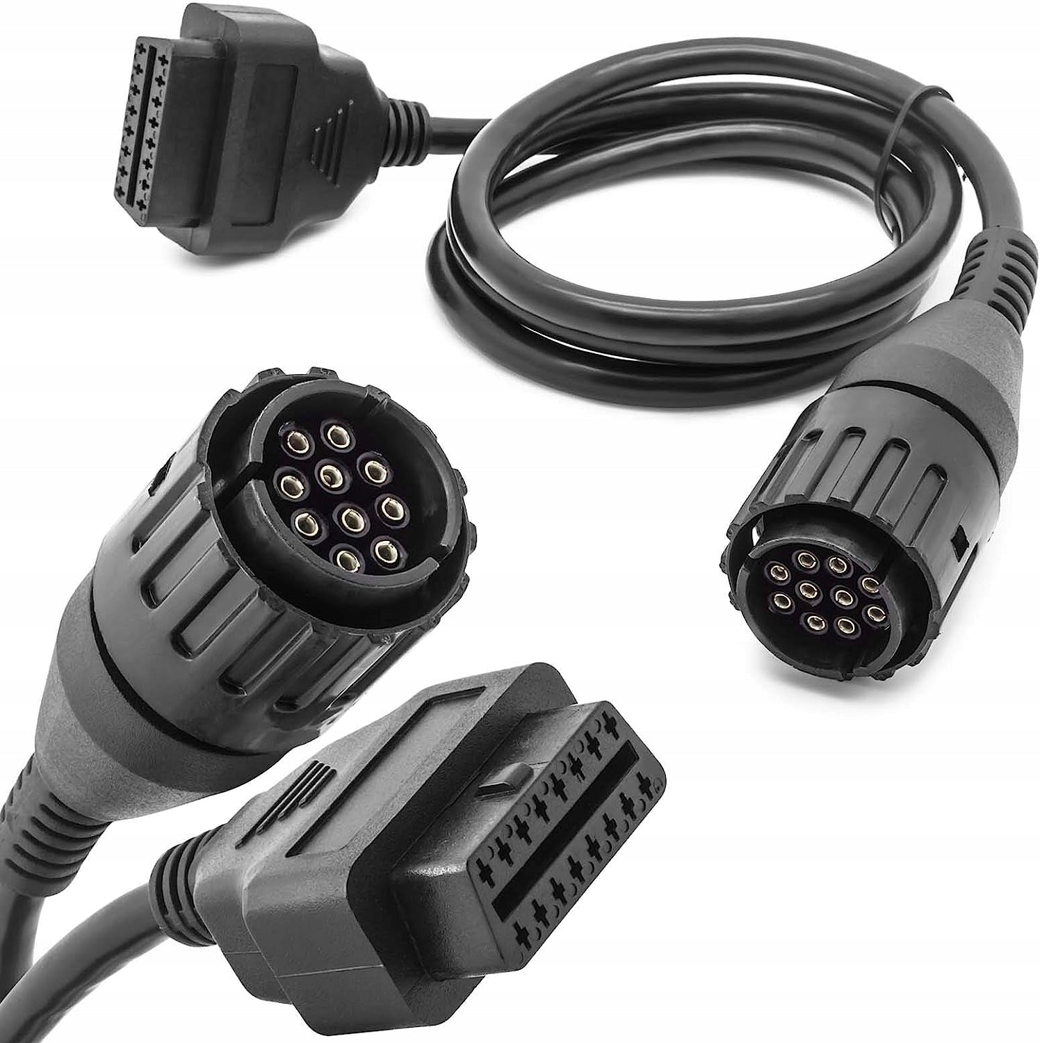 Adapter with OBD2 to BMW 10 pin plug for motorcycles