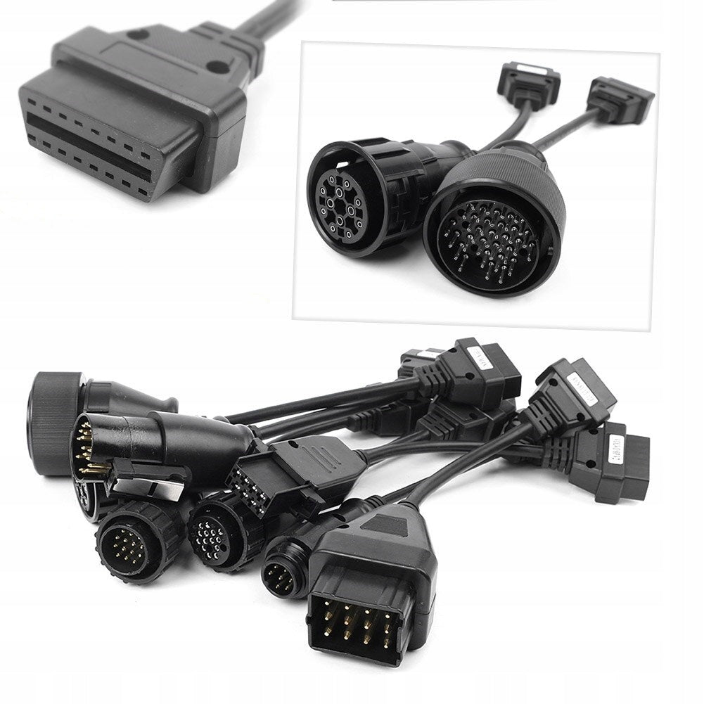 Adapters Cables OBD Kit for Trucks 8pcs Manufacturer code OBDTRUCK