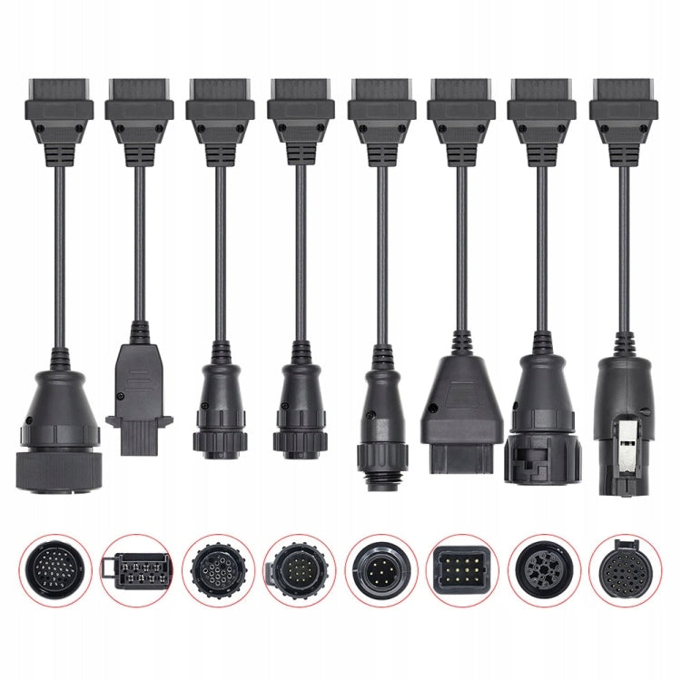 Adapters Cables OBD Kit for Trucks 8pcs