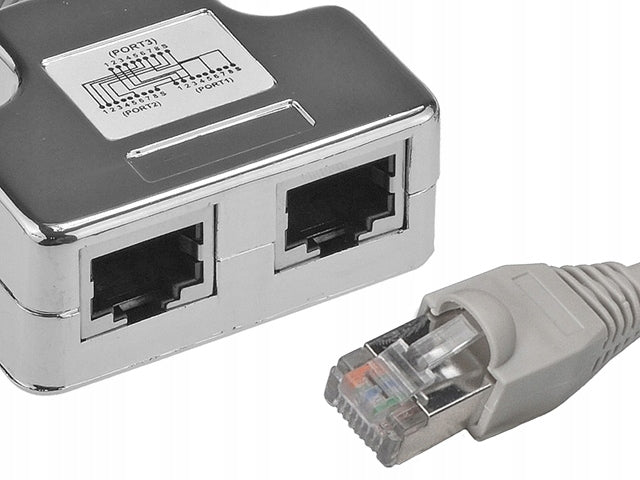 Adapters splitters LAN-2xLAN RJ45 plug-2xsocket FTP set 2pcs Packaging status original