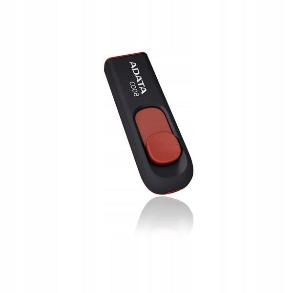 Adata DashDrive Classic C008 64GB USB 2.0 Black and Red AC008 Manufacturer code AC008-64G-RKD