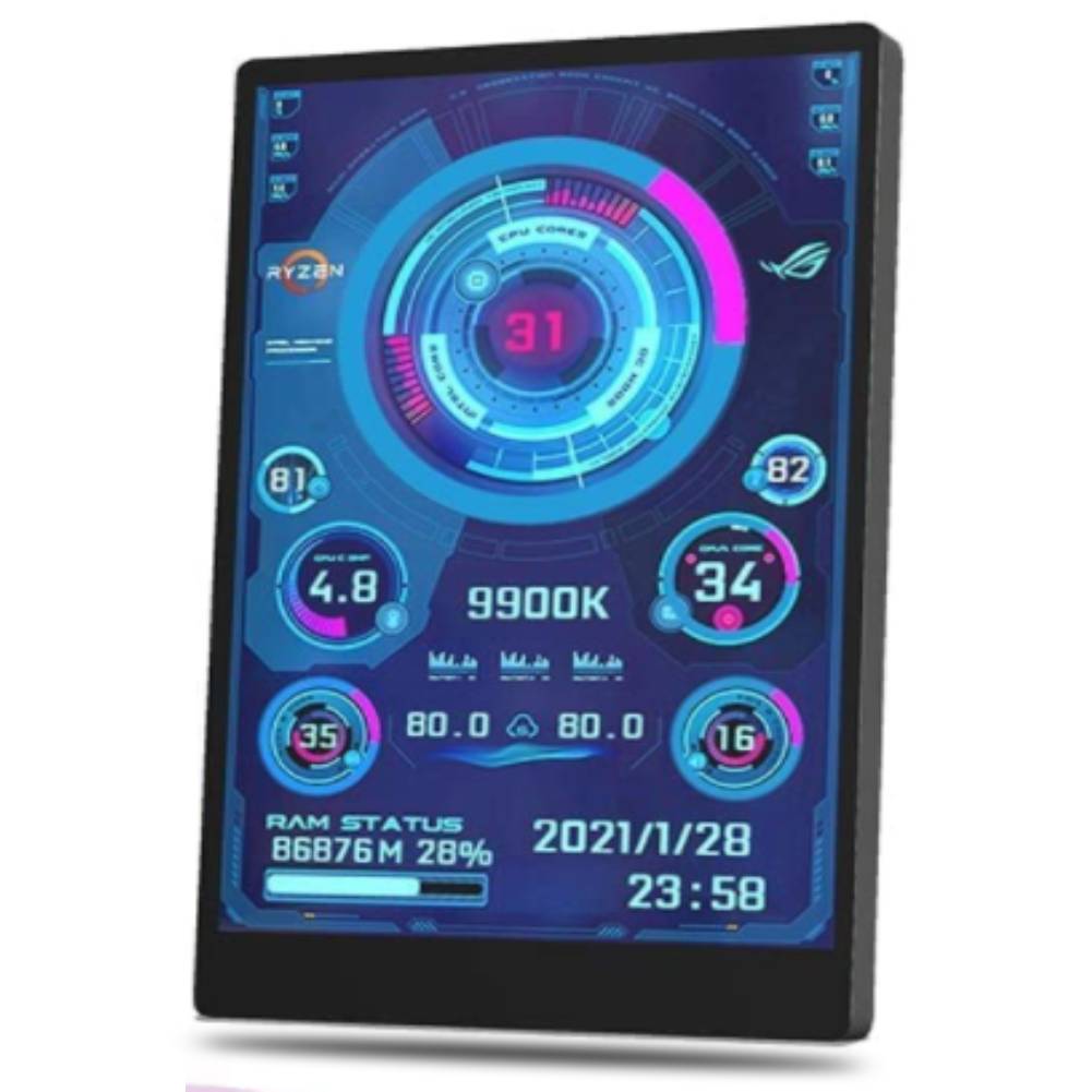 Additional Display Screen 5'' IPS USB C LCD Monitor CPU GPU