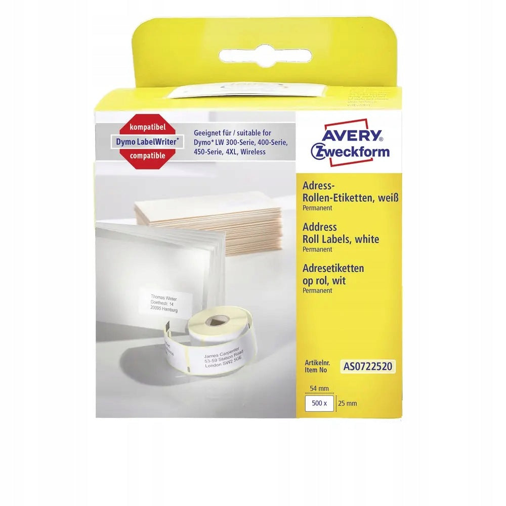 Address label Avery-Zweckform AS0722520 Manufacturer code AS0722520