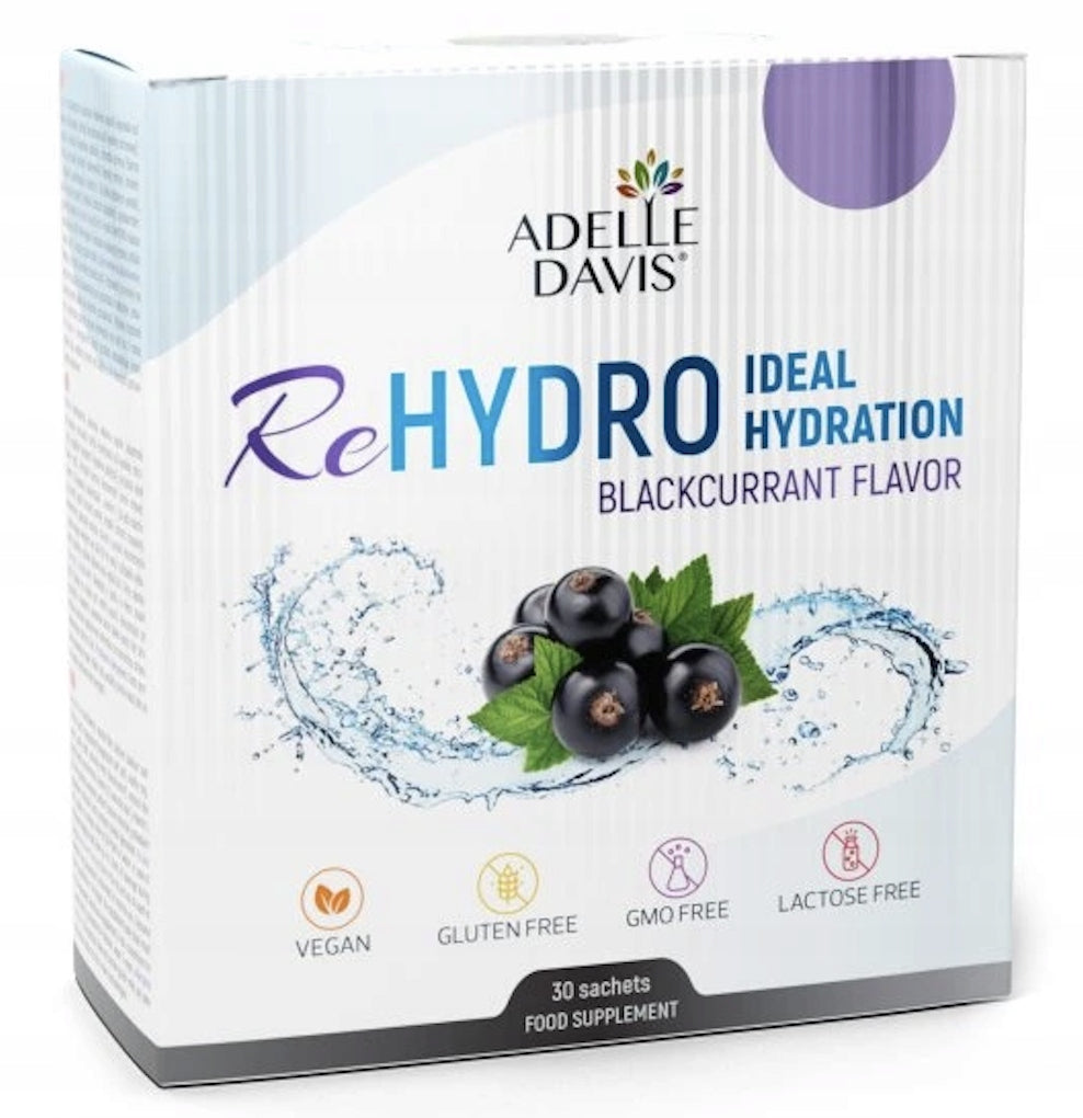 Adelle Davis – ReHYDRO – IDEAL HYDRATION, 30 sachets – currant