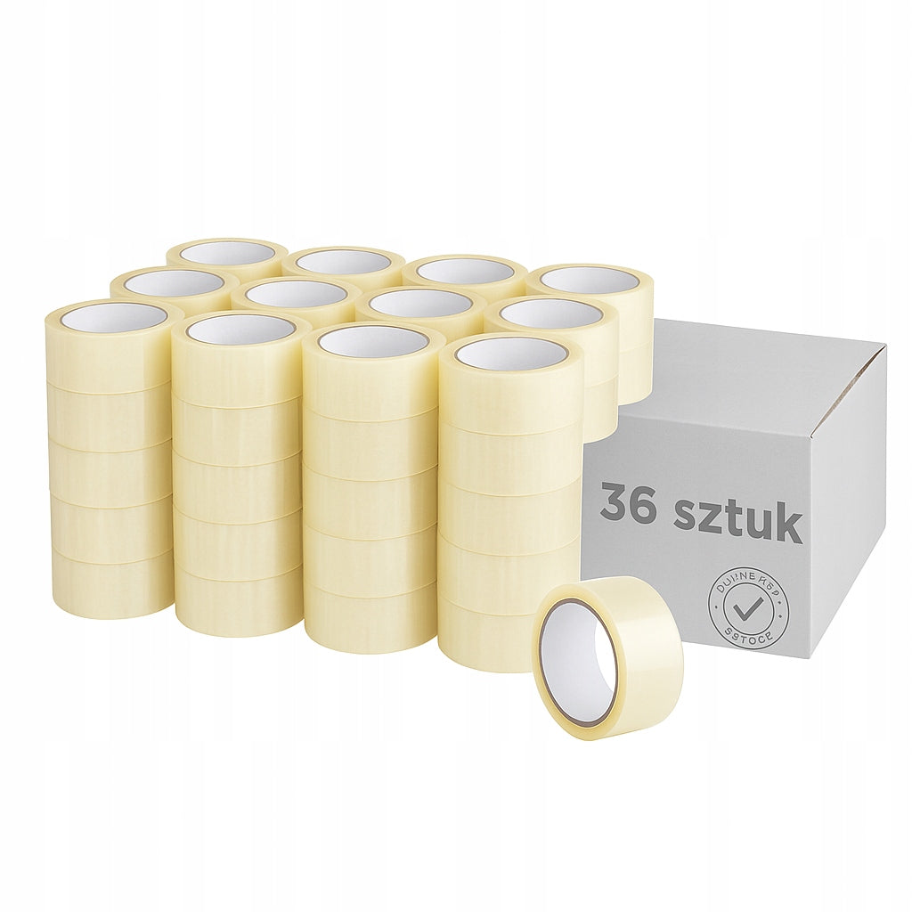 Adhesive PACKAGING TAPE 48/100y CLEAR TAPE STRONG ACRYLIC 36PCS.