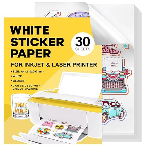 Adhesive paper for A4 printers waterproof 30 sheets