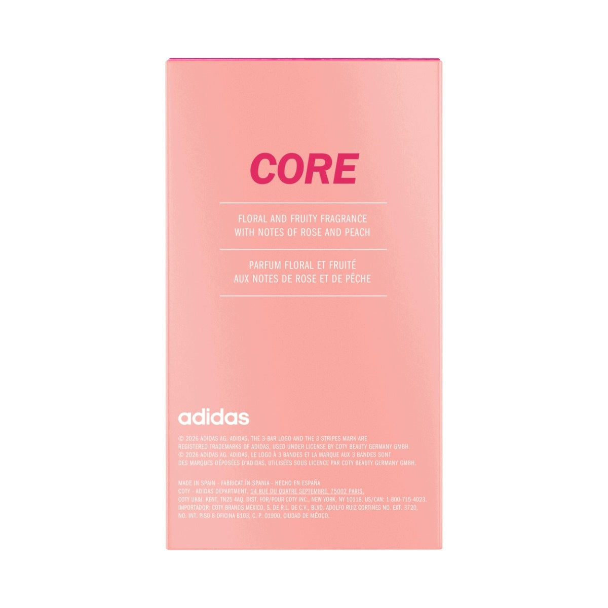Adidas Core eau de toilette for women 50ml Manufacturer code 99350260054