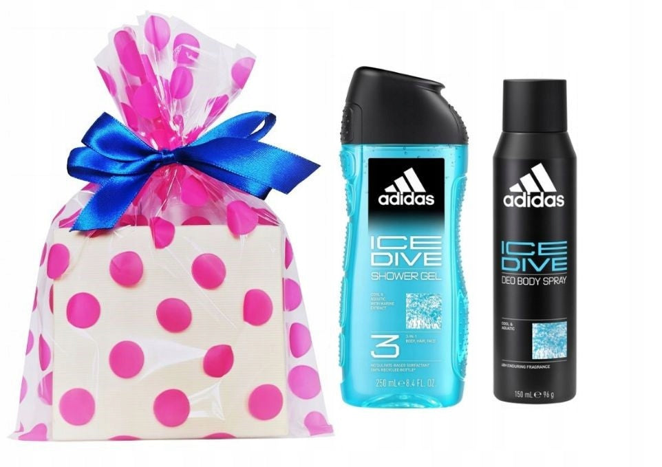 Adidas ICE DIVE cosmetic set gel 3in1 + deodorant for GIFT SANTA CLAUS Brand adidas