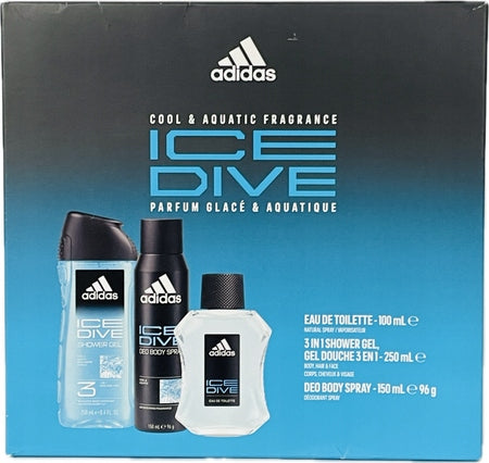 Adidas ICE DIVE edt 100 ml + gel 250 ml + deo 150 ml Set