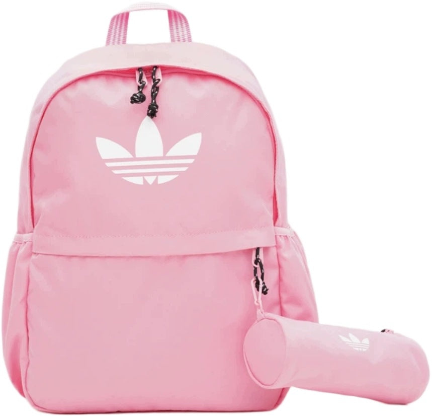 Adidas Originals Backpack + School Pencil Case Pink JW0313