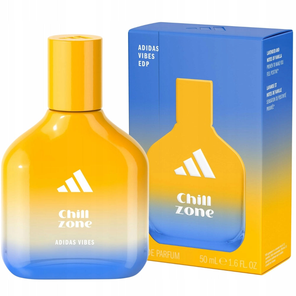 Adidas Vibes Chill Zone Eau de Parfum relaxing and soothing, 50 ml Packaging status original