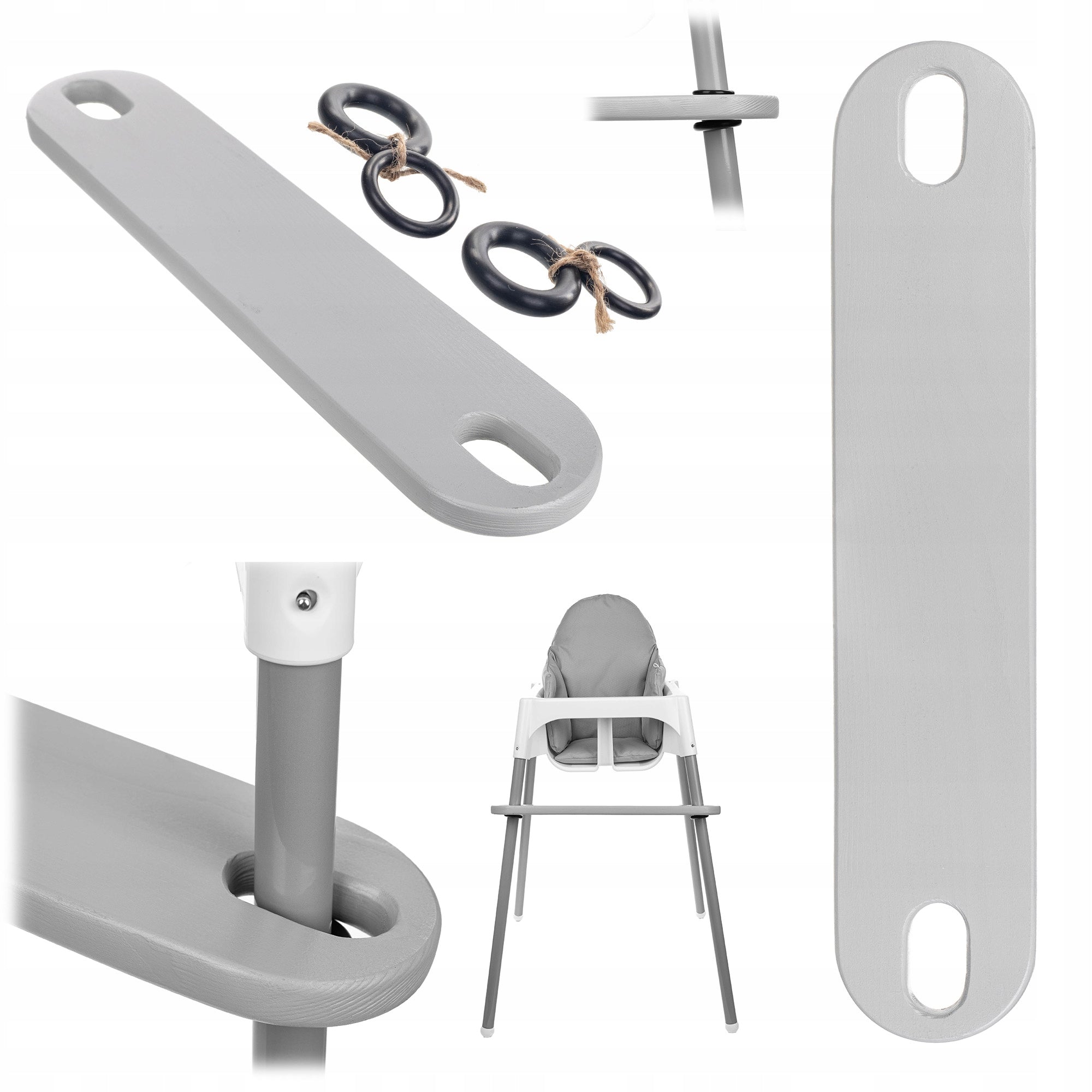 Adjustable Chair Footrest IKEA Antilop Grey Pine Wood aMami Manufacturer code Podnóżek do krzesełka Antilop drewniany szary