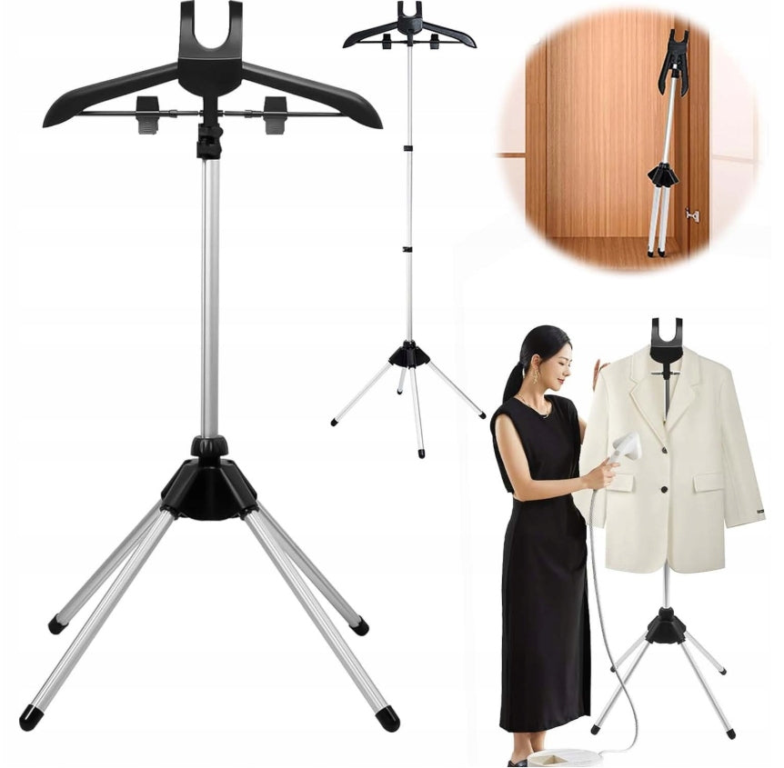 Adjustable Clothes Rack for Steamer 84-160cm Black